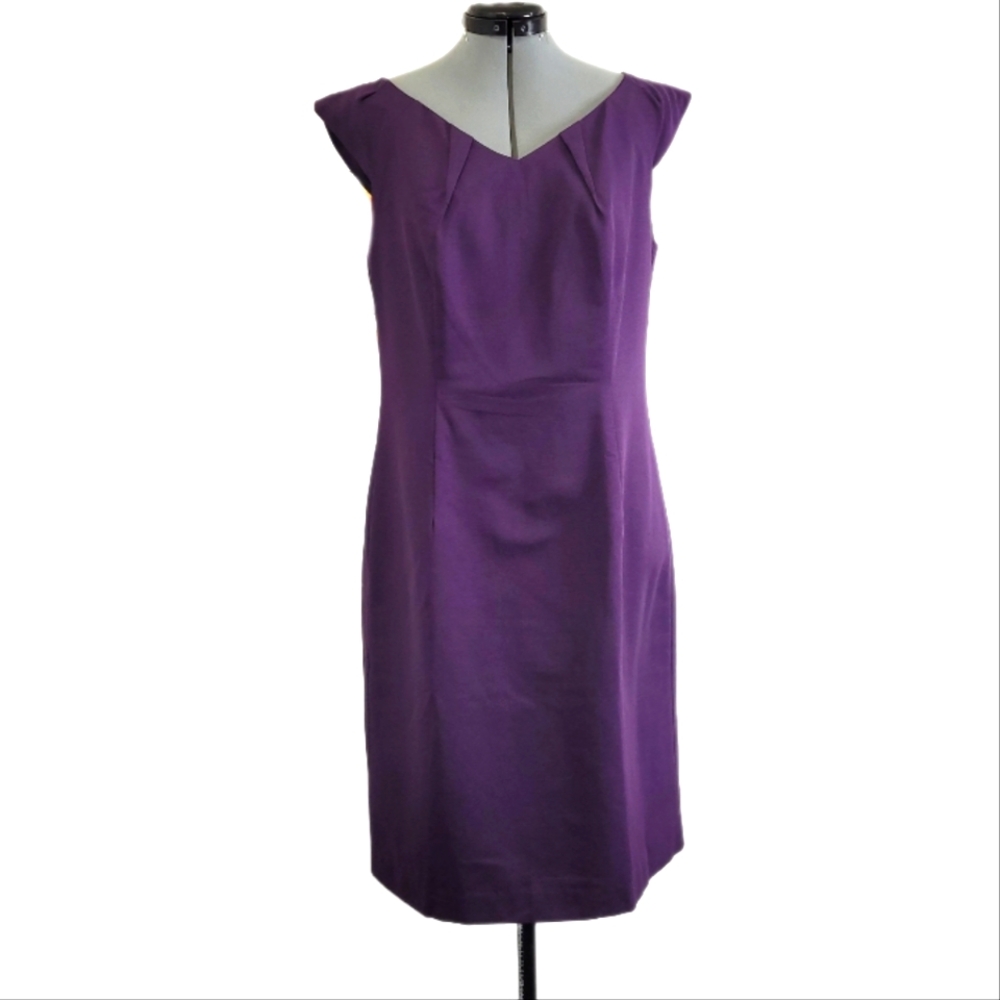 MOSSIMO Stretch Purple Sleeveless Sheath Dress Size 12